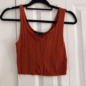 Forever 21 Burnt Orange Ribbed Tank Top